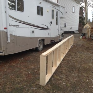 First pony wall framed.